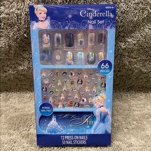 Disney Cinderella Blue Nail Set with Stickers
